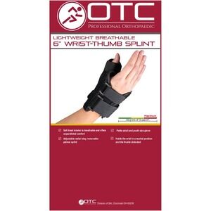 OTC 2086L-M 6" Wrist - Thumb Splint, Left Hand, Black, Medium New in Package!